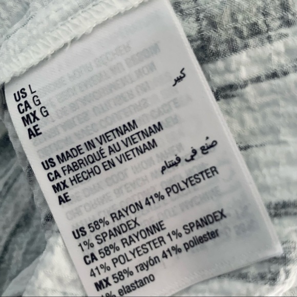 JM Collection Black & White Print Crinkle Texture Lightweight Jacket Size Large - Picture 12 of 12